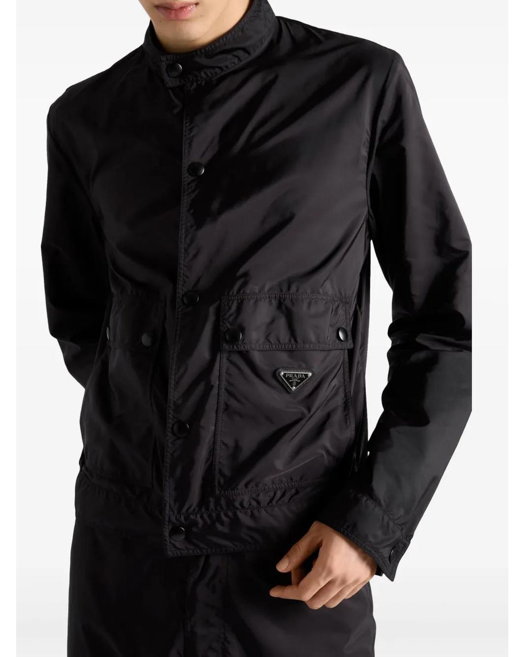 Prada Black Re-Nylon Triangle Jacket for men