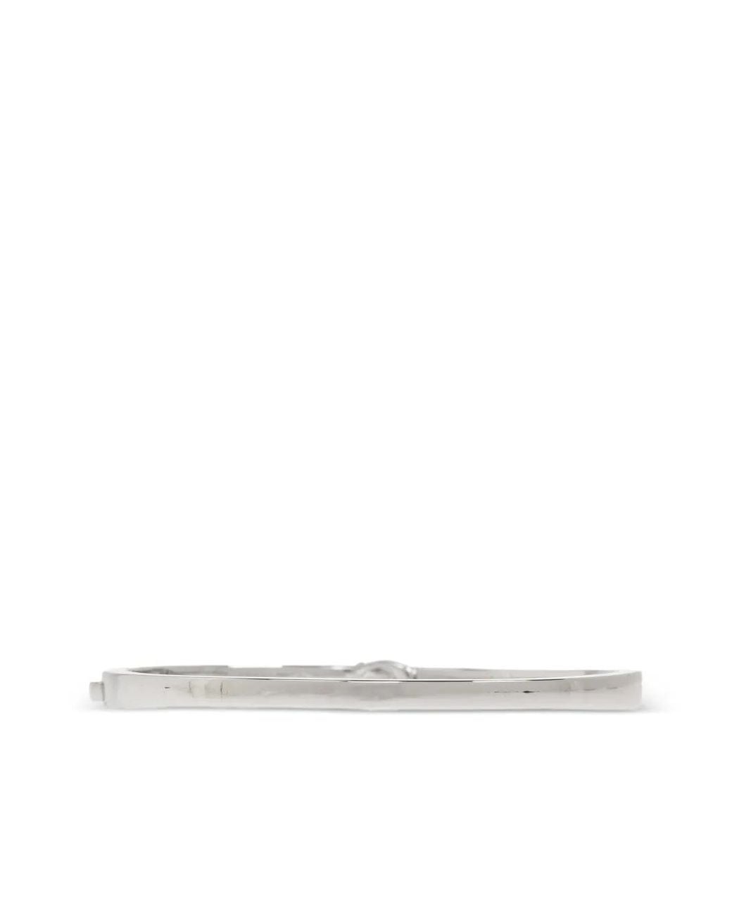 COACH White Horseshoe Bangle Bracelet