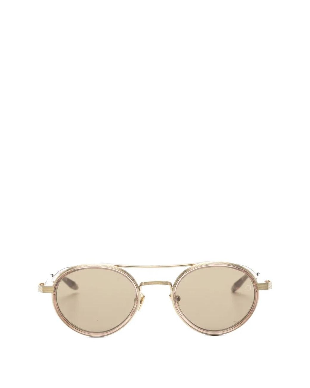 Akoni Natural Round-Frame Sunglasses