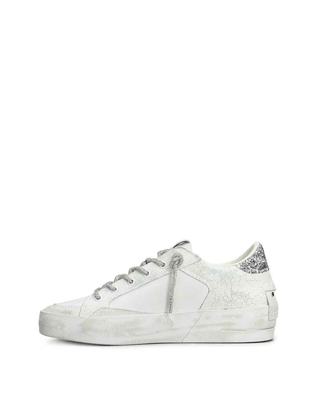 Crime London White Sk8 Deluxe Sneakers