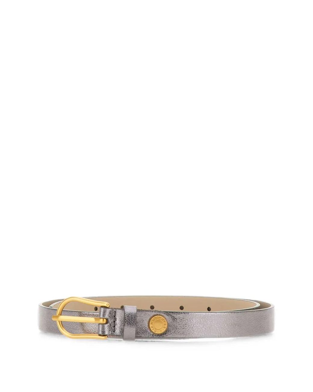 Gianni Chiarini White Logo-Buckle Leather Belt