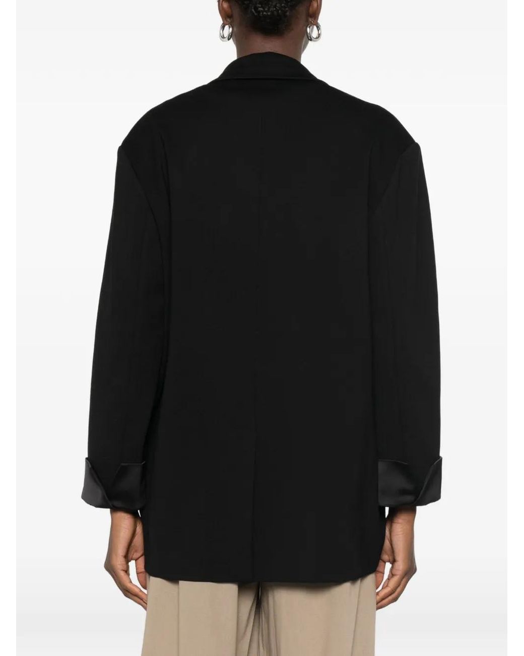 Imperial Black Notched-Lapel Single-Breasted Jacket
