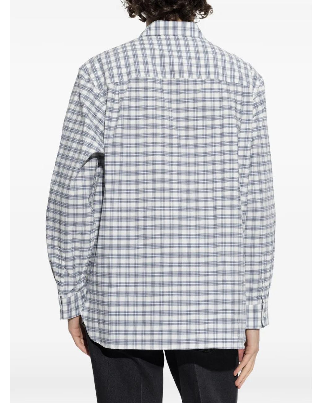 A.P.C. White Malcom Check-Pattern Shirt for men