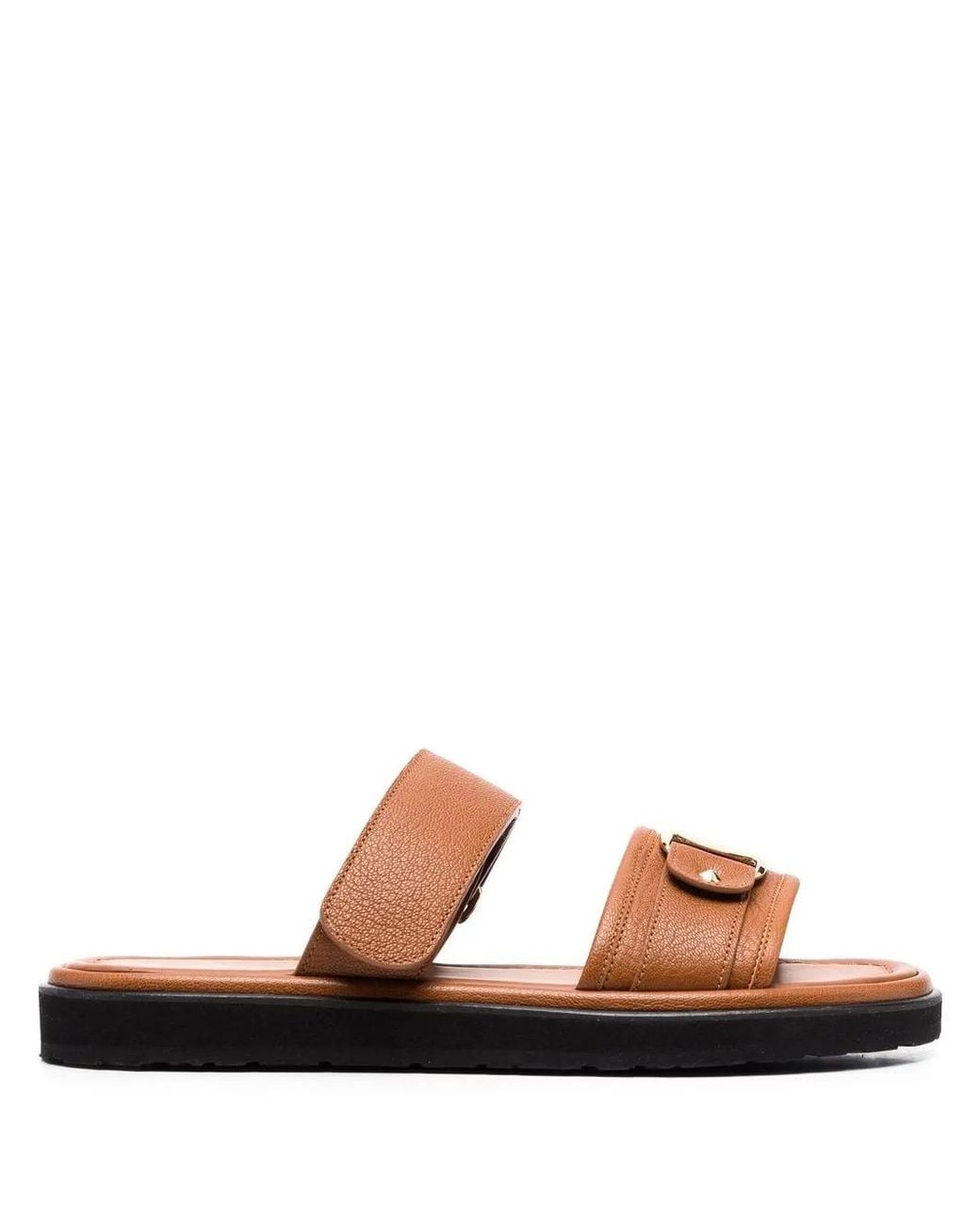 Ferragamo Brown Ferragamo Vara Touch-Strap Sandals