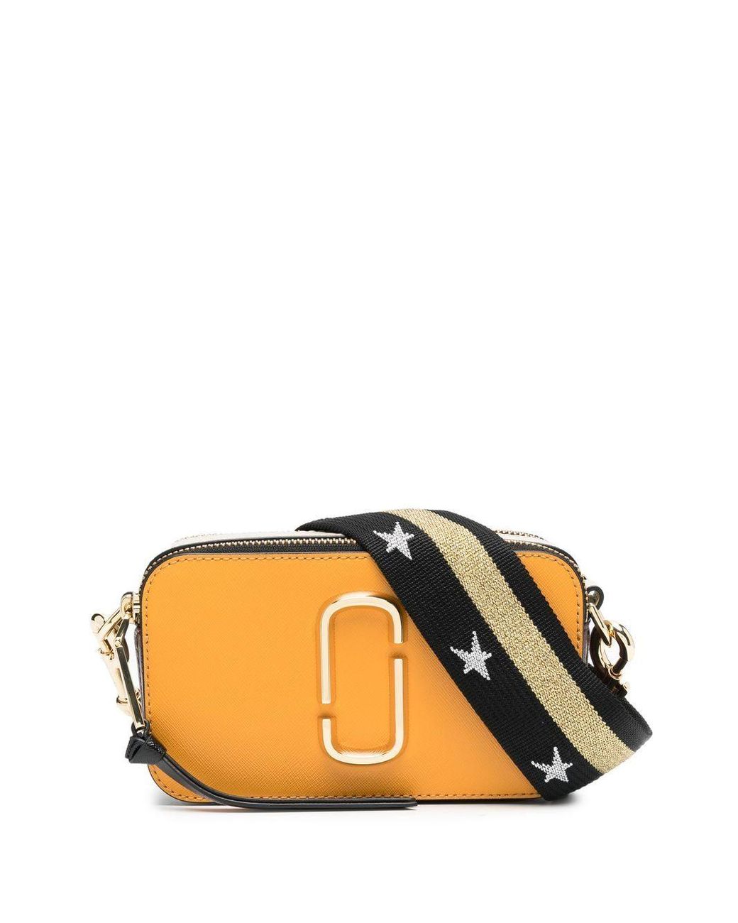 Marc Jacobs Leer The Snapshot Crossbodytas in het Oranje Lyst NL