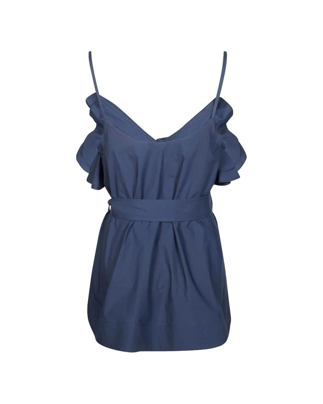 P.A.R.O.S.H. Blue Belted Blouse