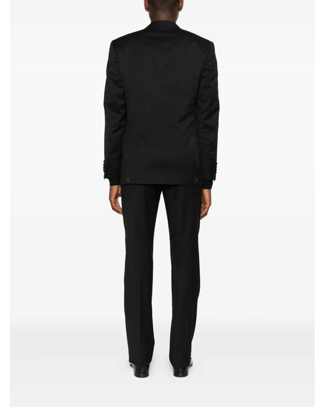 Corneliani Black Peak-Lapel Suit for men
