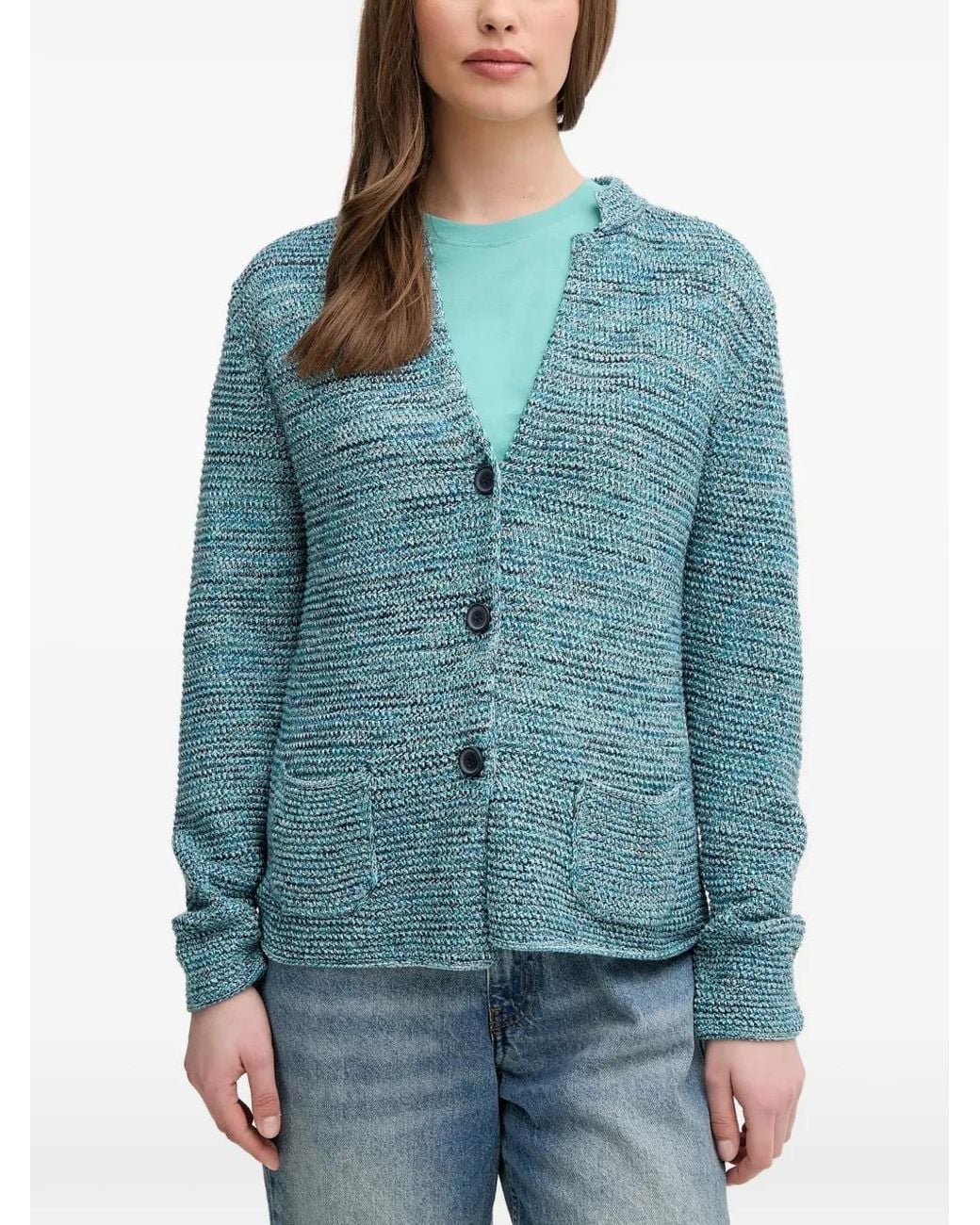 Benetton Blue Buttoned Cardigan
