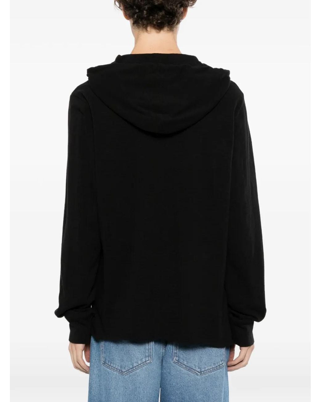 James Perse Black Hoodie Flammé for men