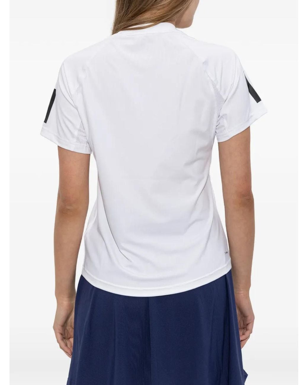 Adidas White Club 3-Stripes Tennis Climacool T-Shirt