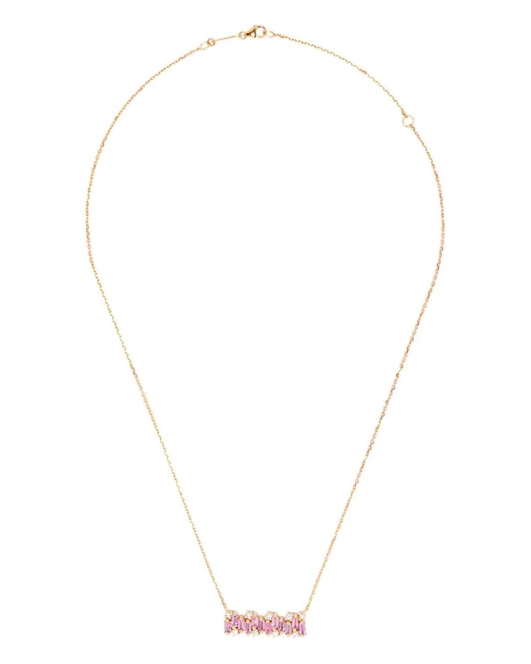 Suzanne Kalan White Pendentif En Saphir Scintillant