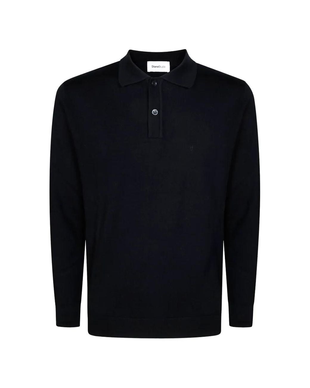 Diana Studio Blue Long-Sleeve Polo Shirt for men