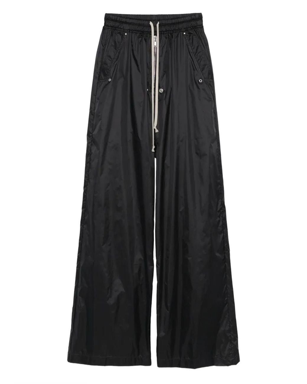 Rick Owens Black Drawstring-Pocket Palazzo Pants