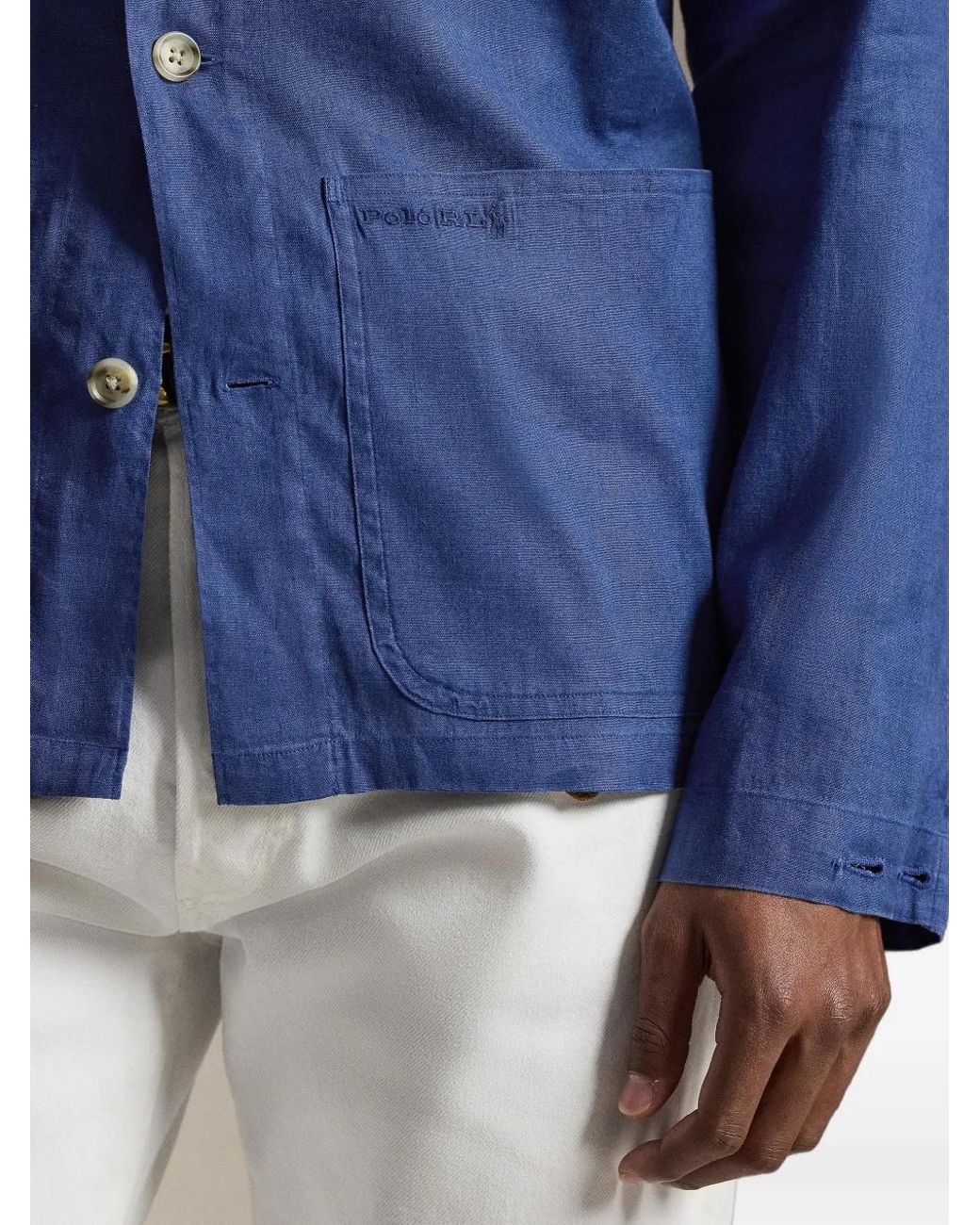 Polo Ralph Lauren Blue Barton Buttoned Overshirt for men