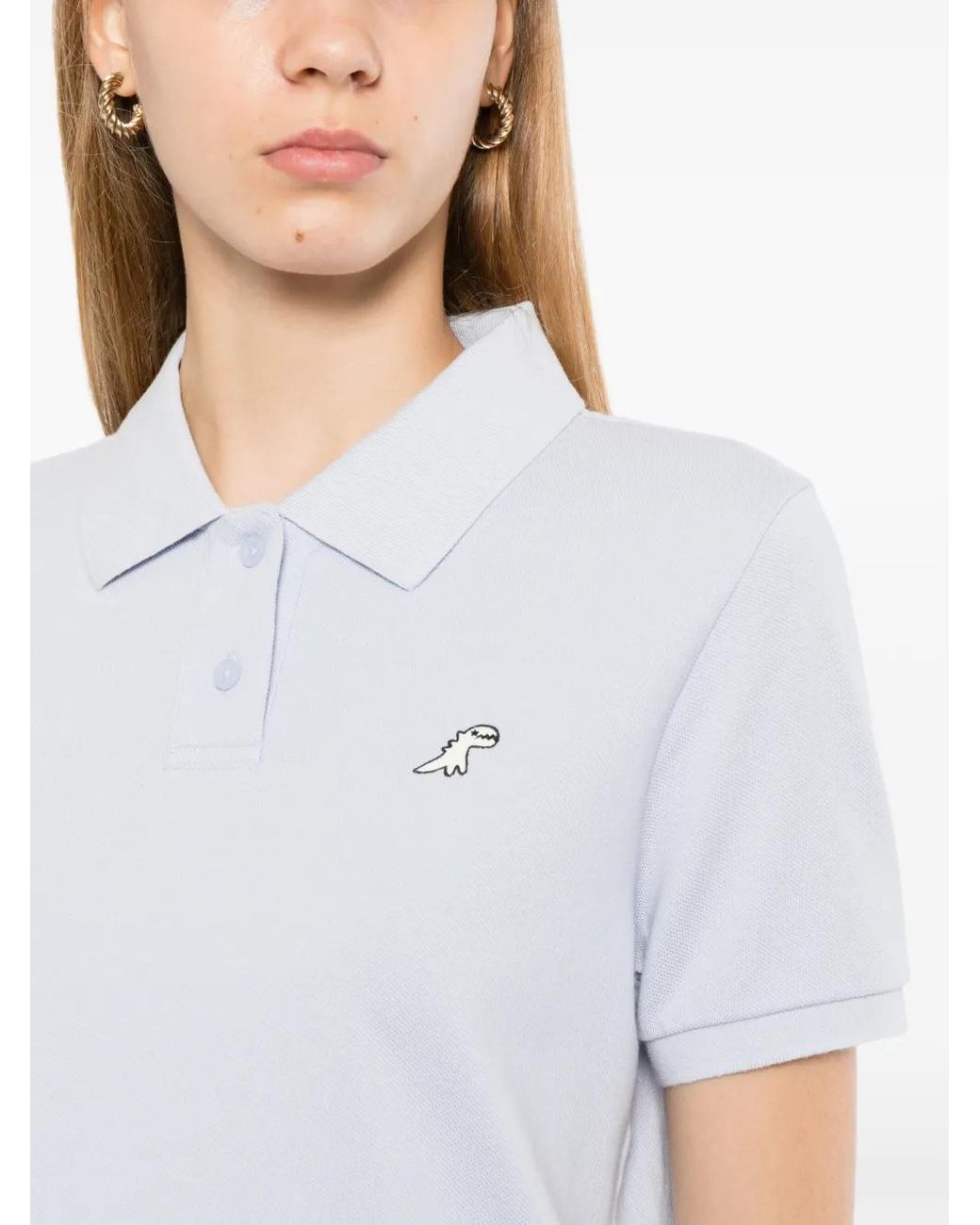 SPORT b. by agnès b. White Logo-Embroidered Polo Shirt
