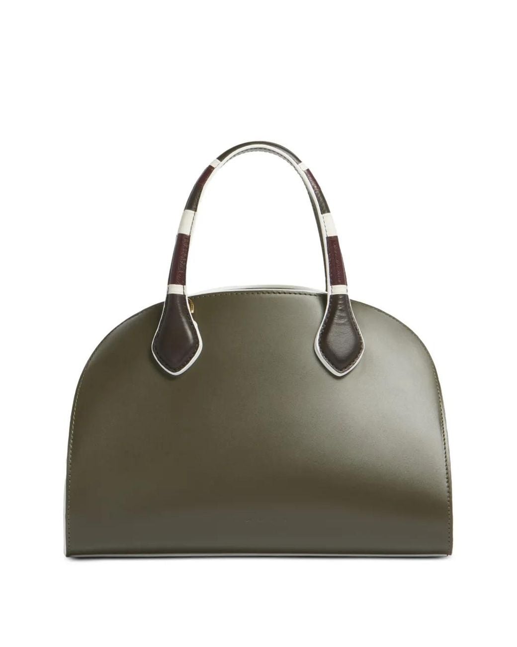 Marni Green Leather Overlap Small Handbag