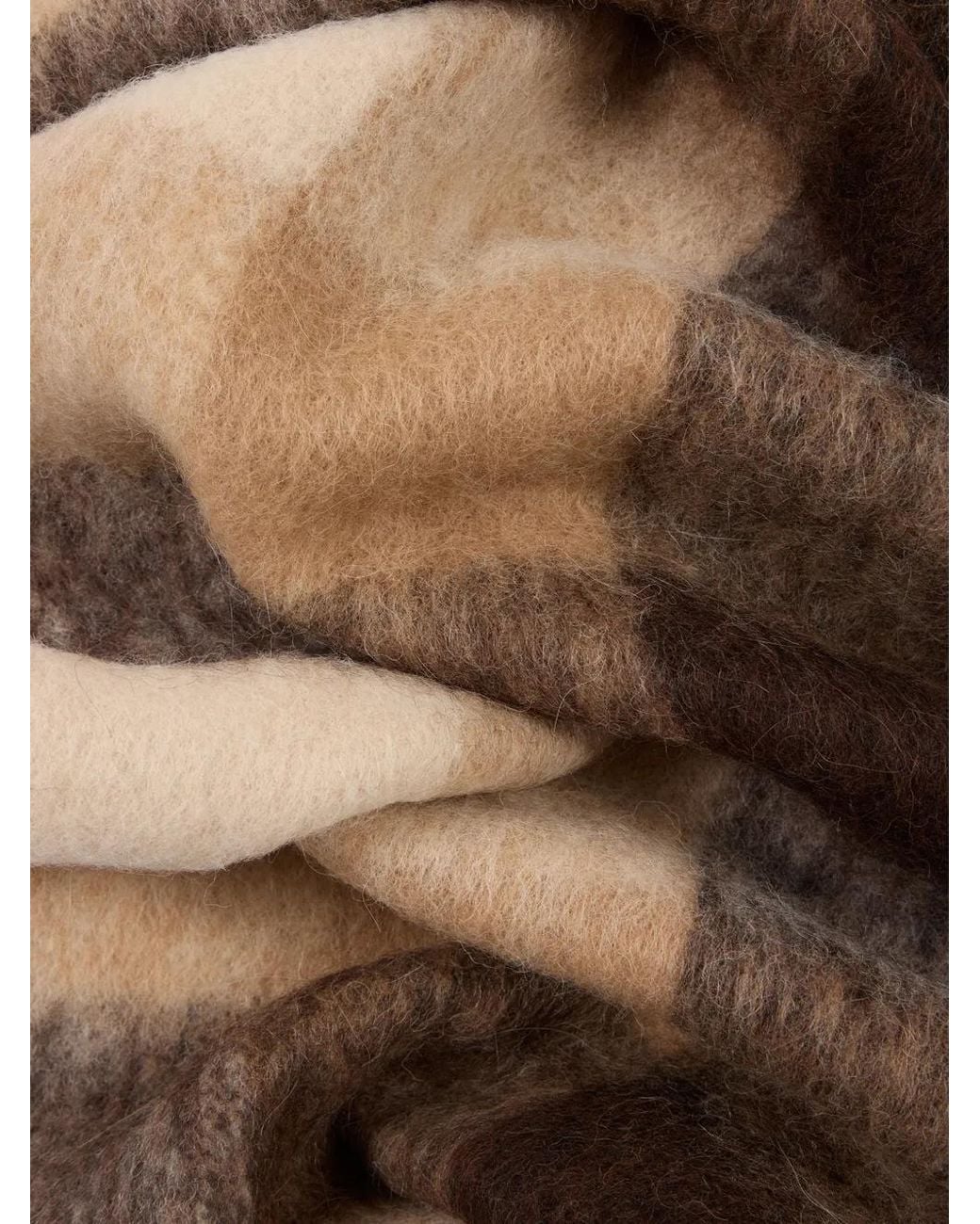 Paul Smith White Tan And Brushed Check Scarf for men