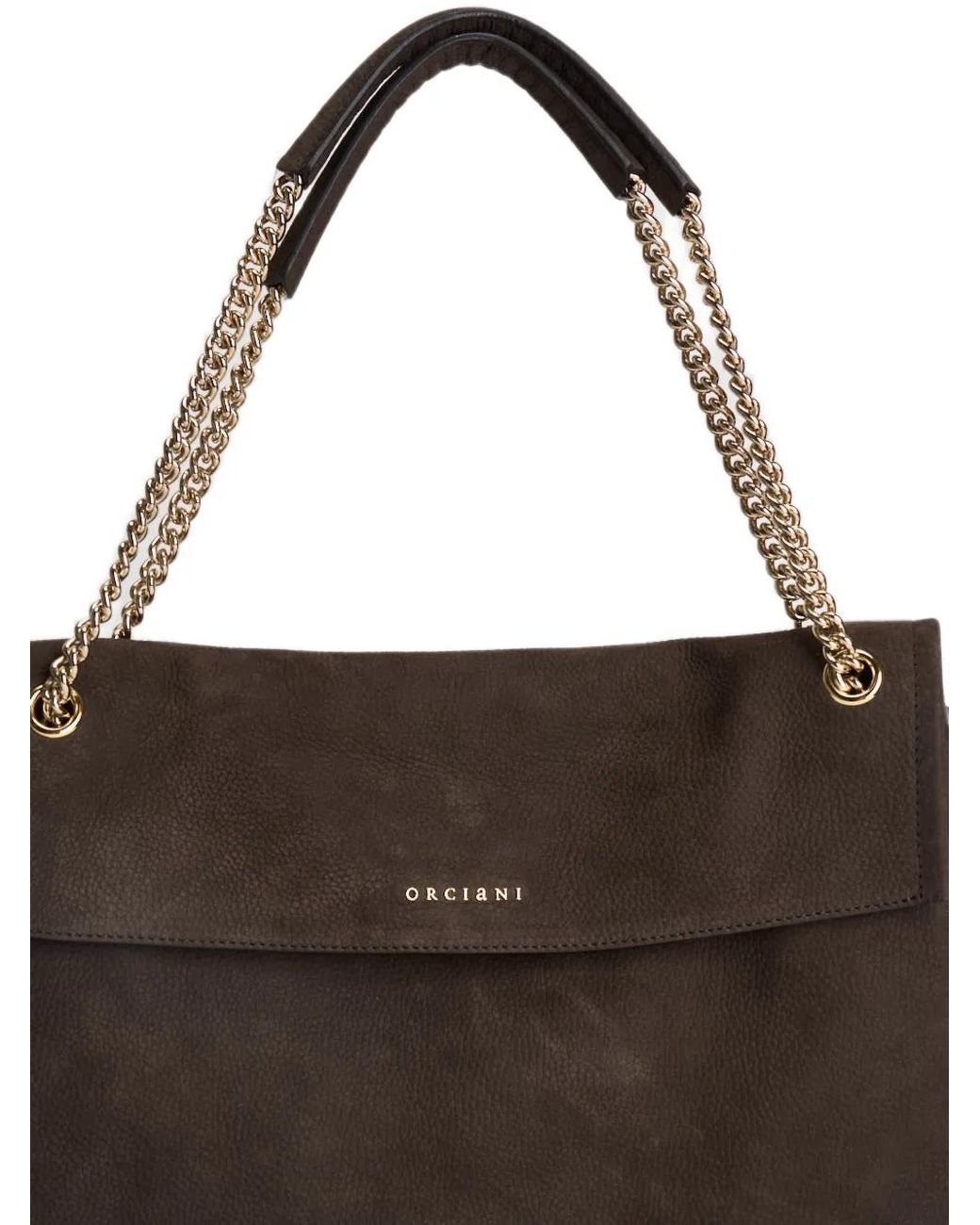 Orciani Brown Medium Venus Shoulder Bag