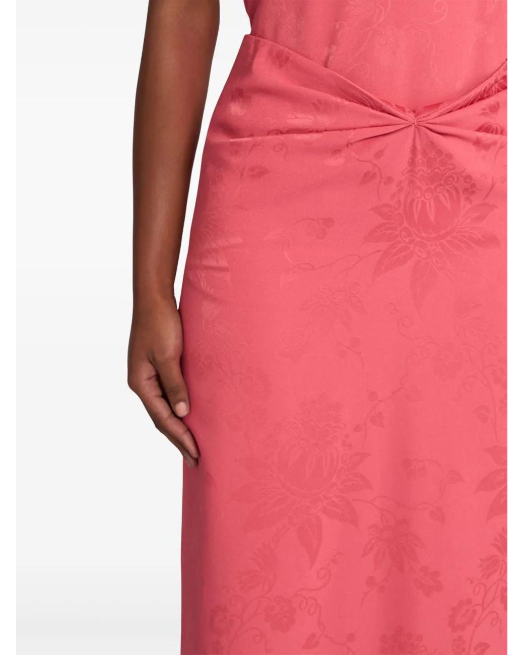 Etro Pink Jacquard Midi Skirt