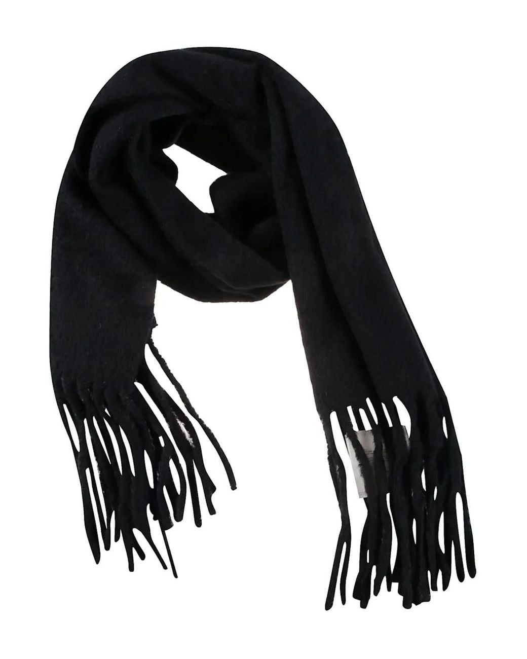 Loulou de Saison Black Santo Fringed Scarf