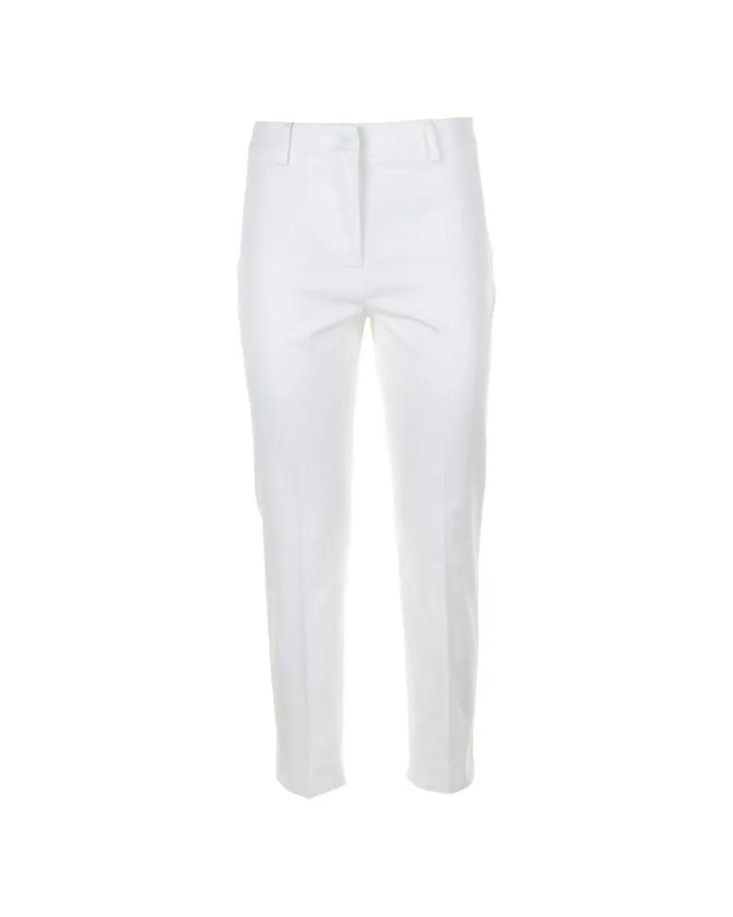 Weekend by Maxmara White Cotton Trousers