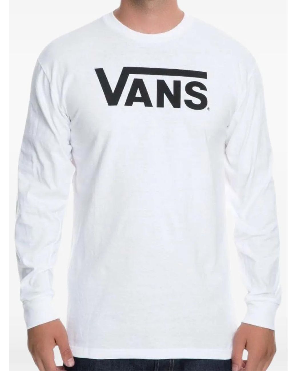 Vans White Long-Sleeve T-Shirt for men