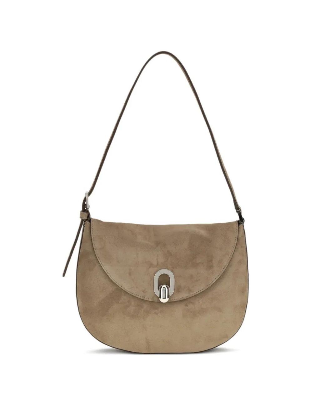 SAVETTE Metallic Small Tondo Hobo Shoulder Bag