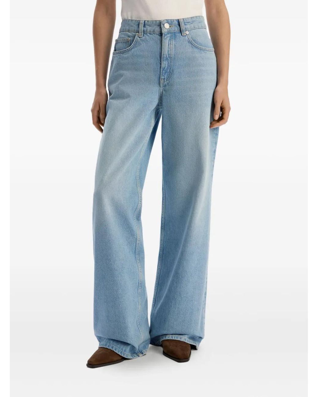 12 STOREEZ Blue 415 Wide-Leg Jeans