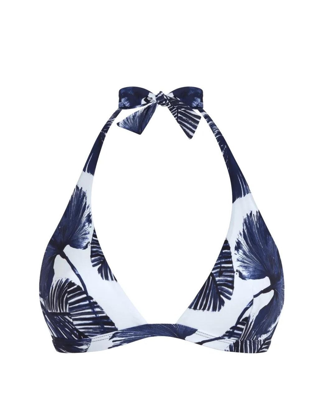 Vilebrequin Blue Papagaio Leaf-Print Bikini Top