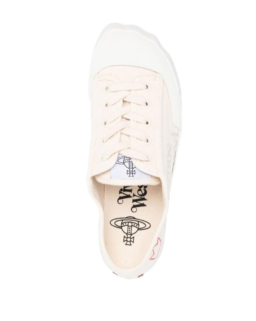Vivienne Westwood White Logo-Print Low-Top Sneakers