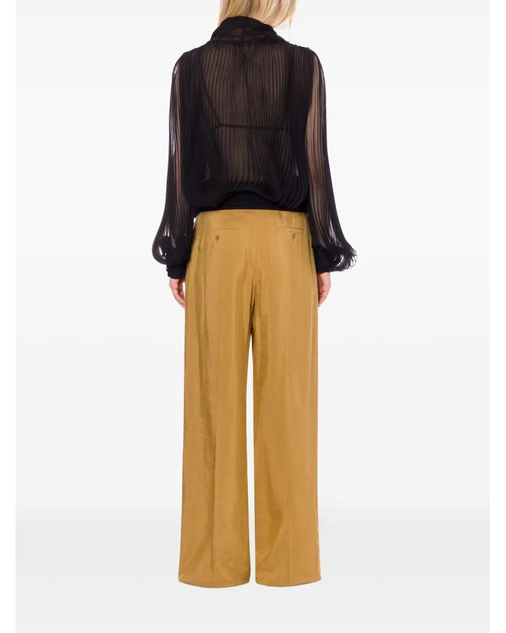 Alberta Ferretti Black Silk Blouse