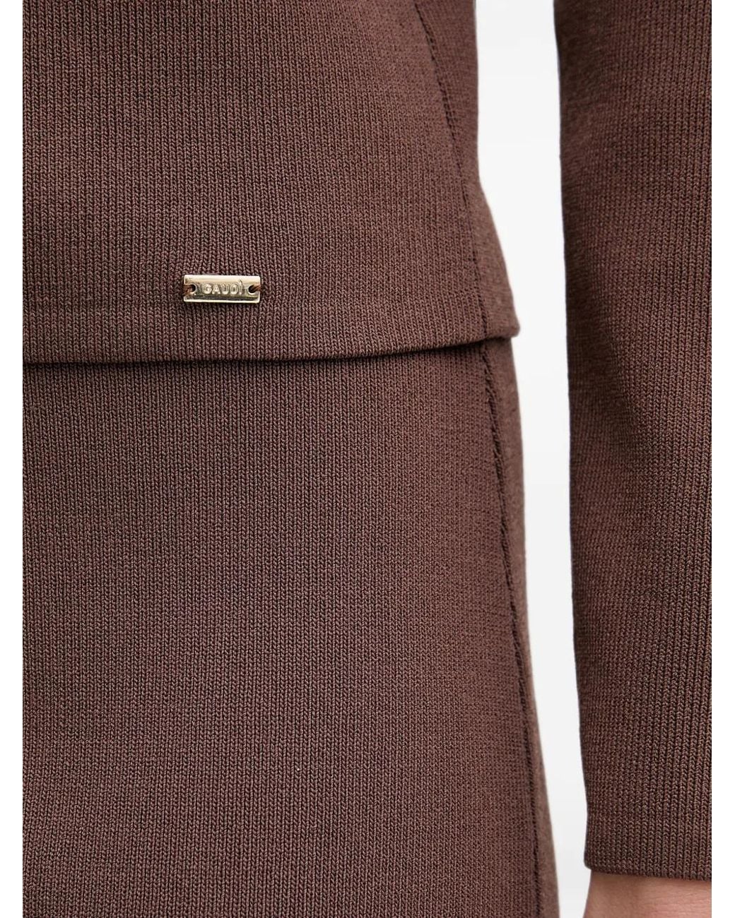 GAUDI Vest Met Knopen in het Brown