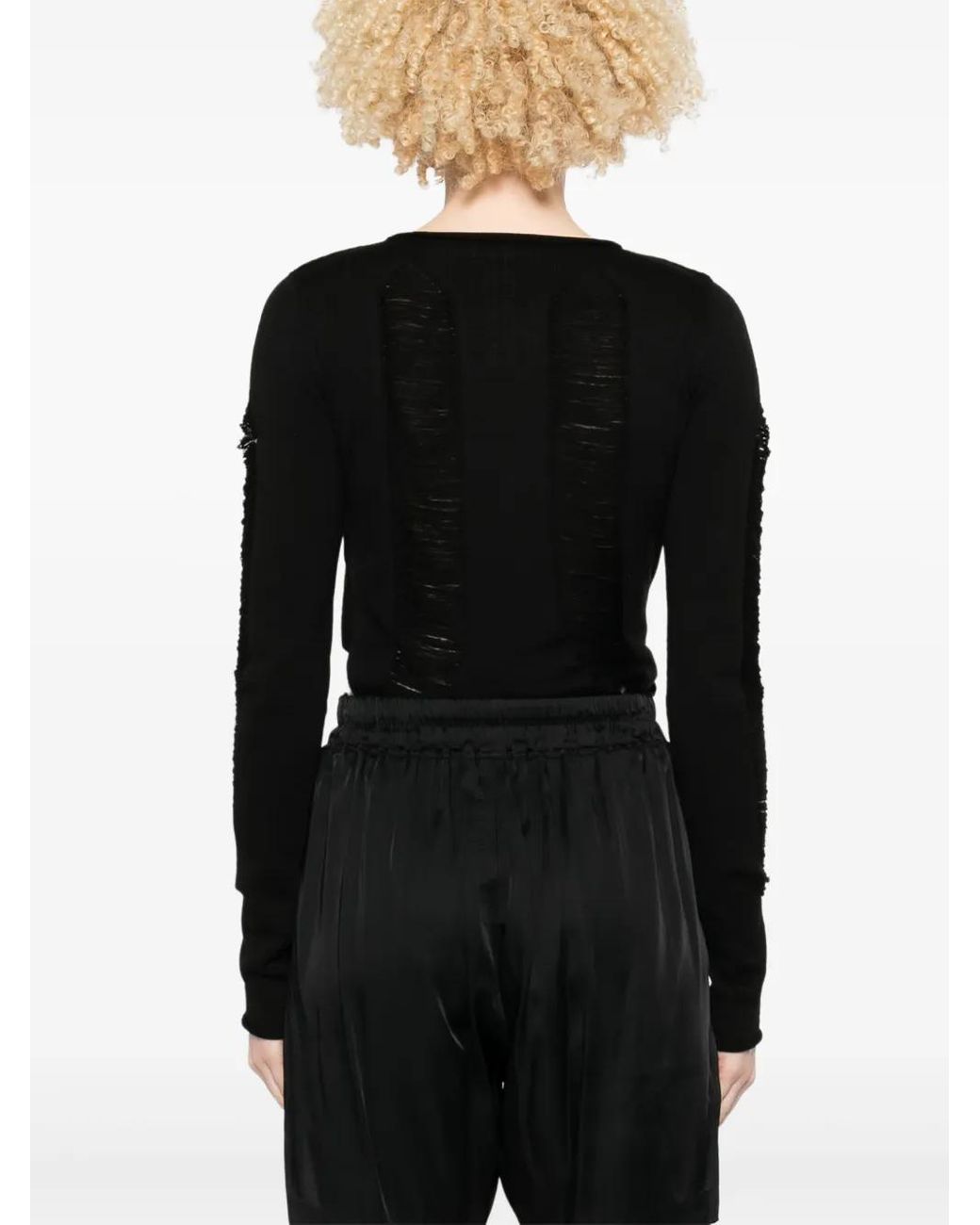 Rick Owens Black Wool Top