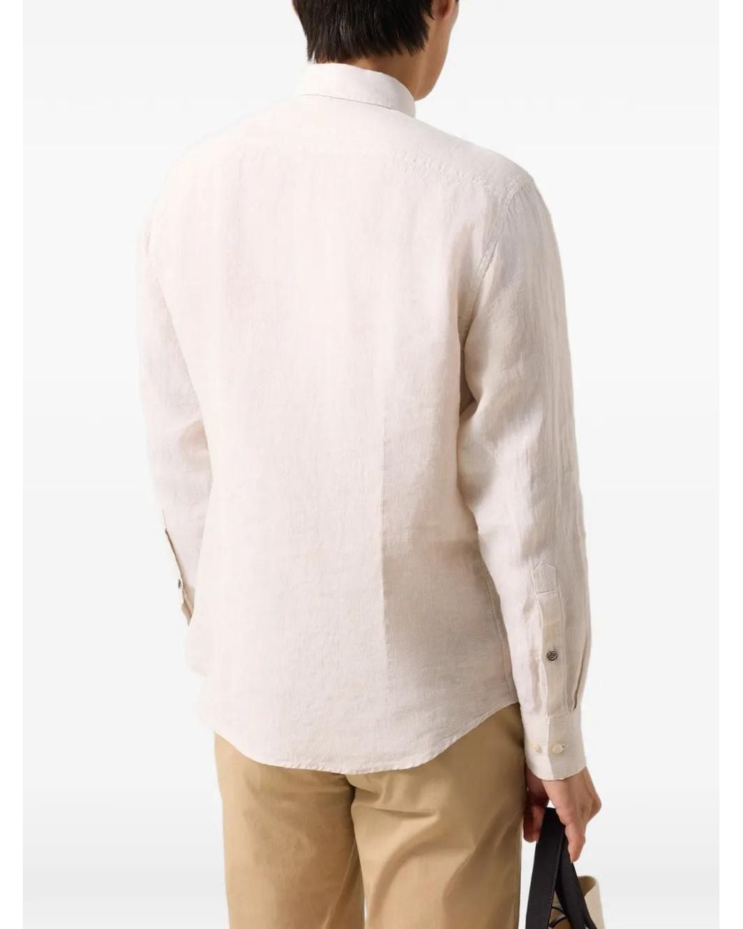 Bogner White Timi Linen Shirt for men