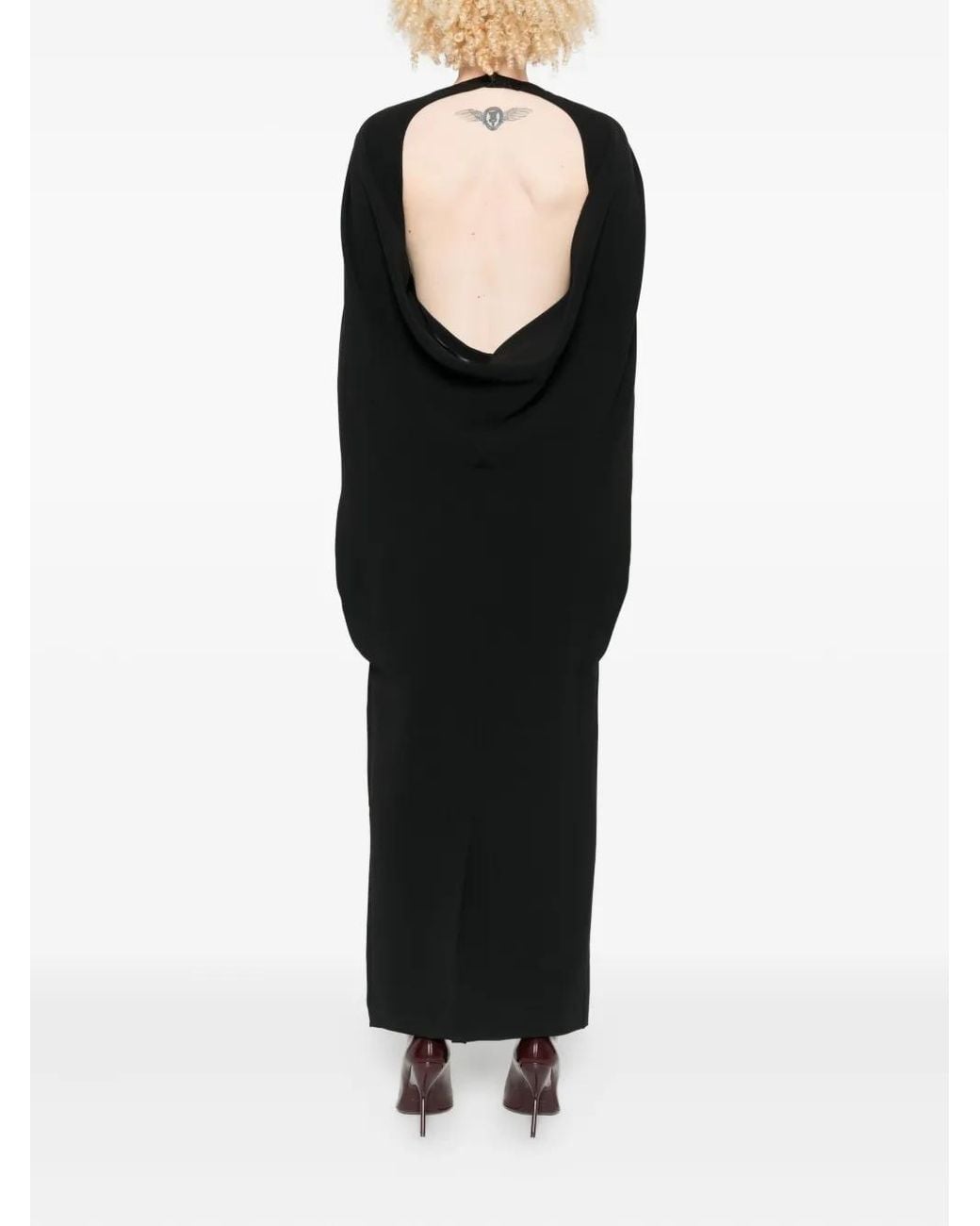 Alberta Ferretti Black Multicolour Viscose-Blend Dress