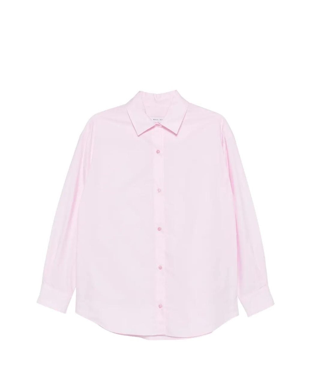 Manuel Ritz Pink Drop-Shoulder Long-Sleeve Shirt