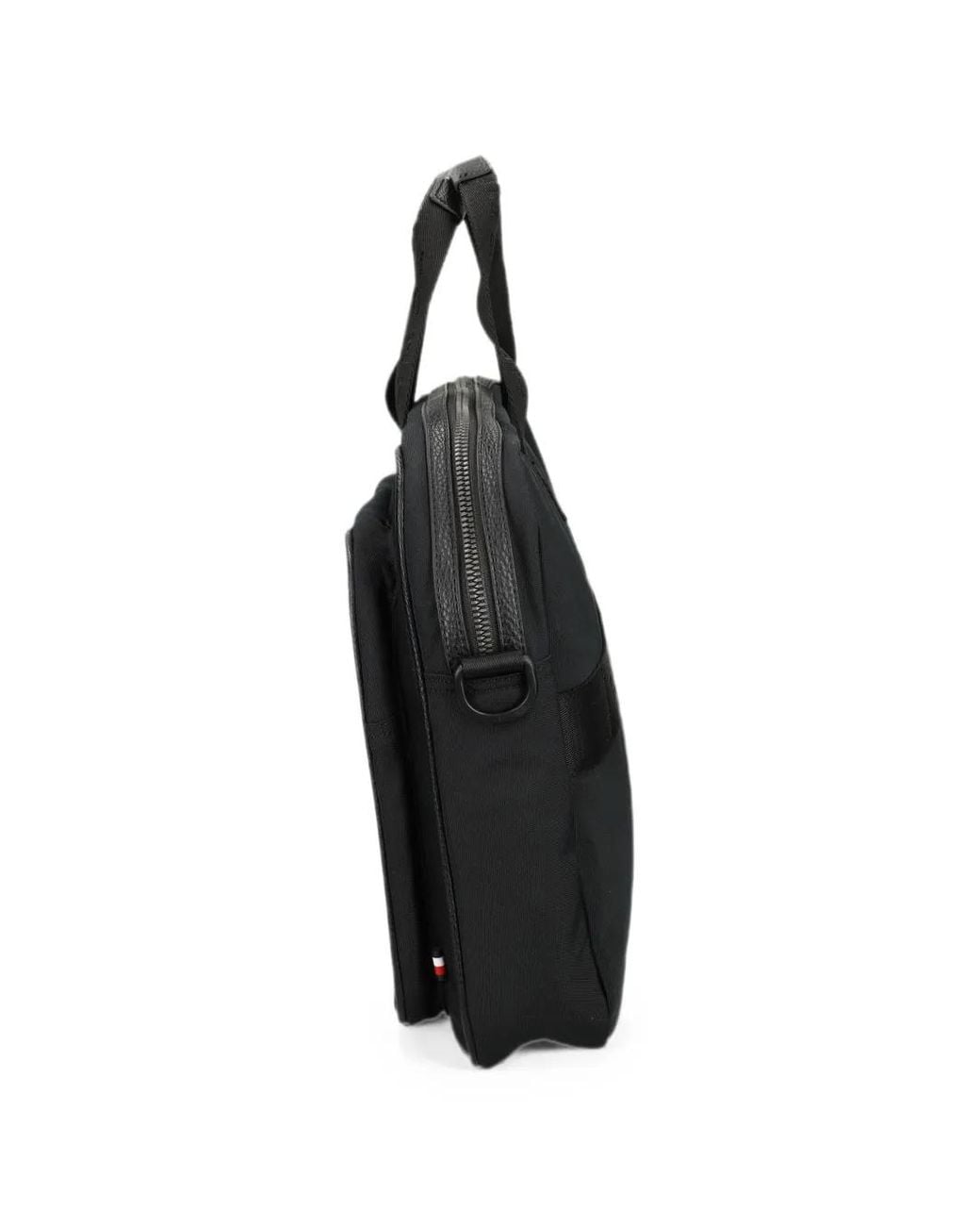 Tommy Hilfiger Black Logo-Tape Laptop Bag for men