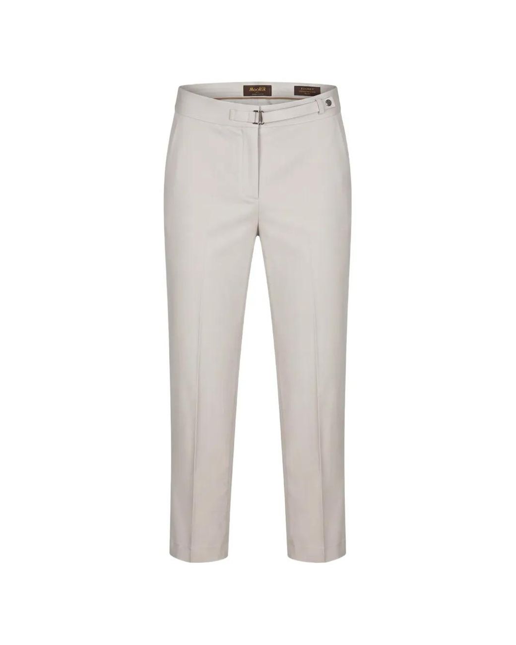 Moorer Gray Rooney Belted Trousers