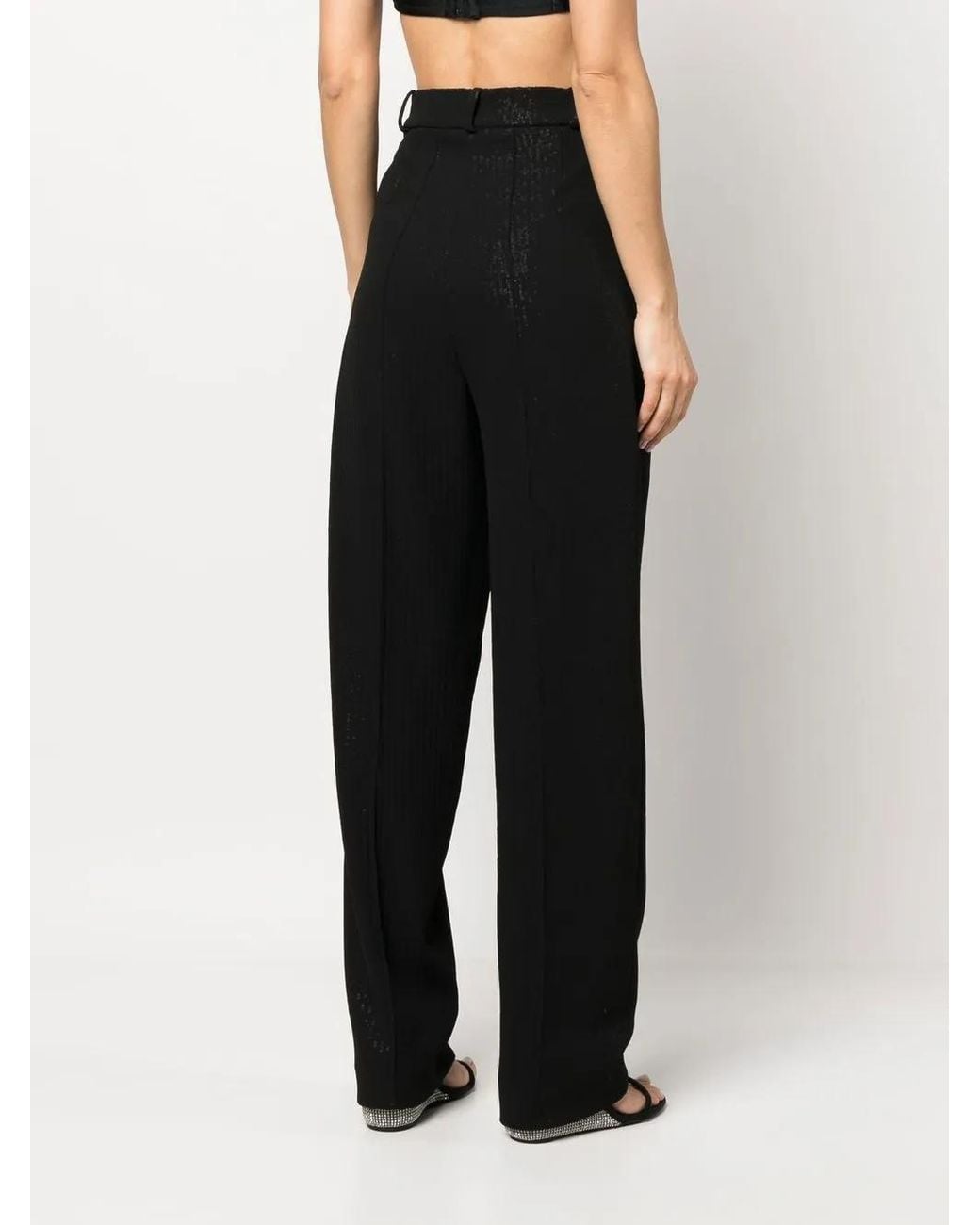 The Mannei Black 'Terras' Straight-Leg Trousers