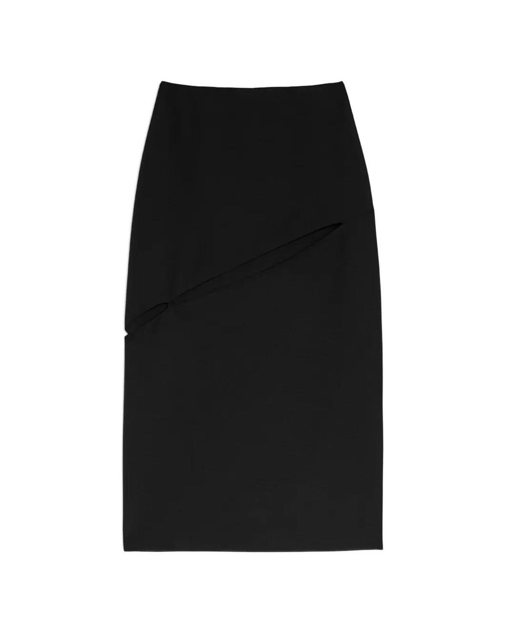 Jil Sander Black Wool Blend Midi Skirt