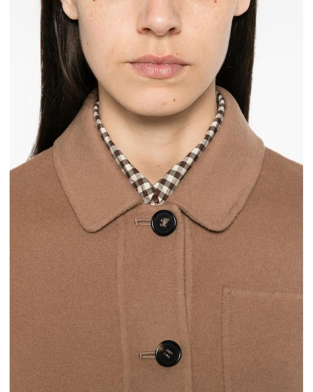 Max Mara Brown Giglio Button-Down Cropped Jacket