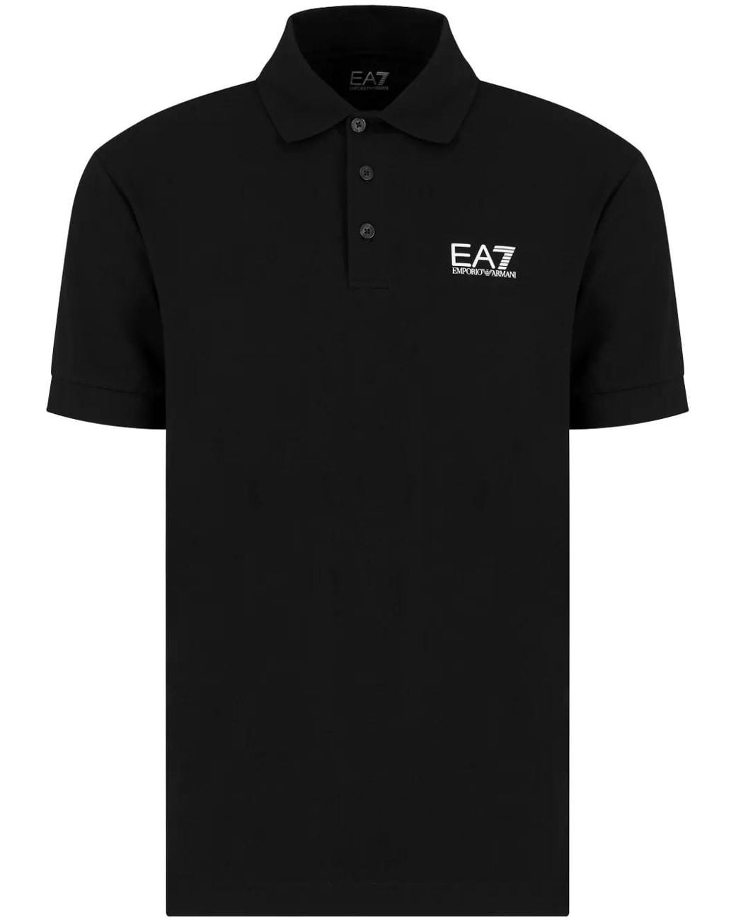 Polo Con Logo En Relieve EA7 de hombre de color Black
