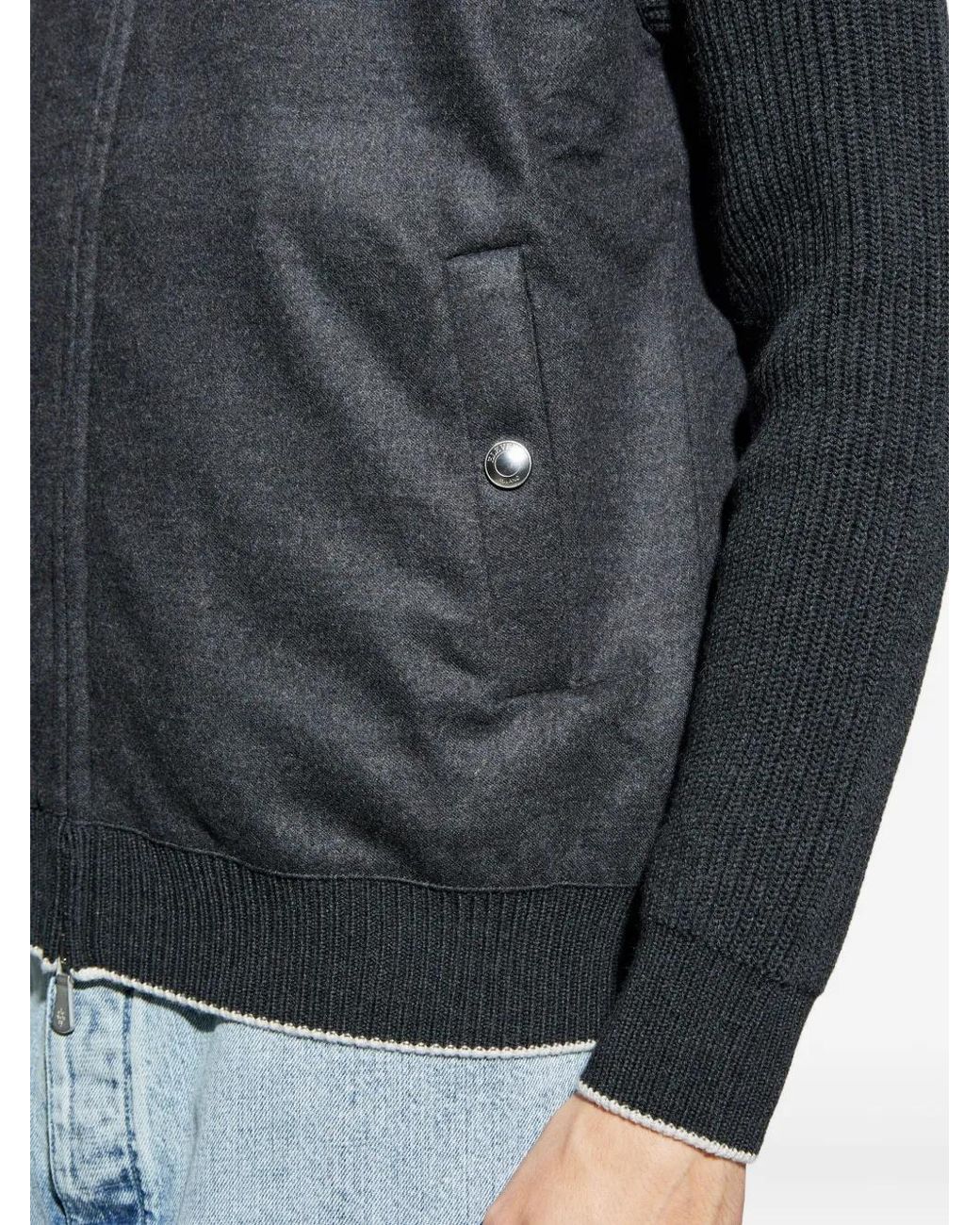 Eleventy Gerippte Jacke Mit Reißverschluss in Blue für Herren