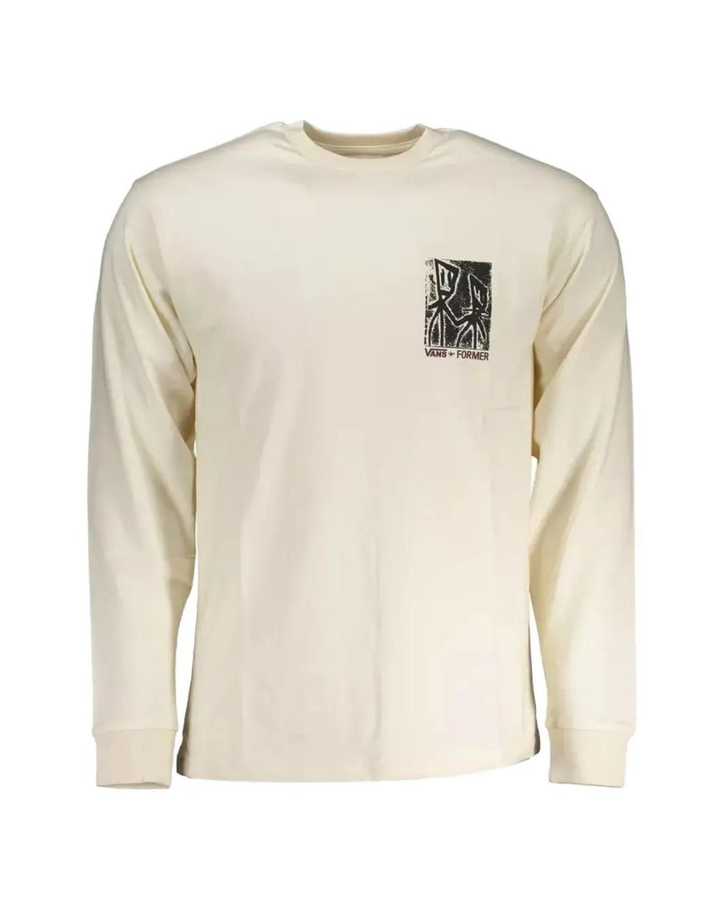Vans White Graphic-Print Long-Sleeve T-Shirt for men