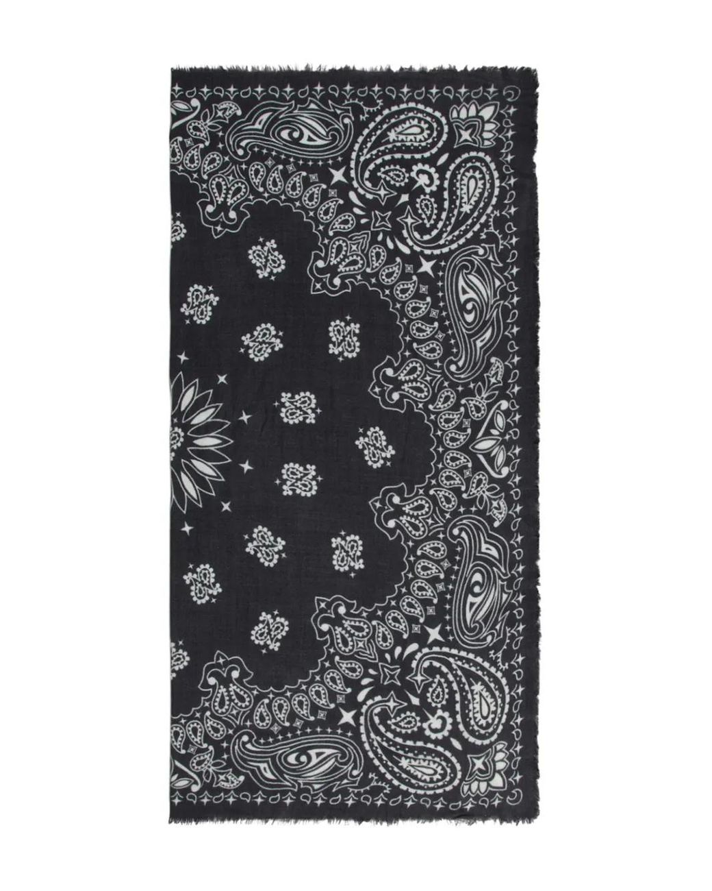 ARIZONA LOVE Gray Paisley-Print Fringed Scarf
