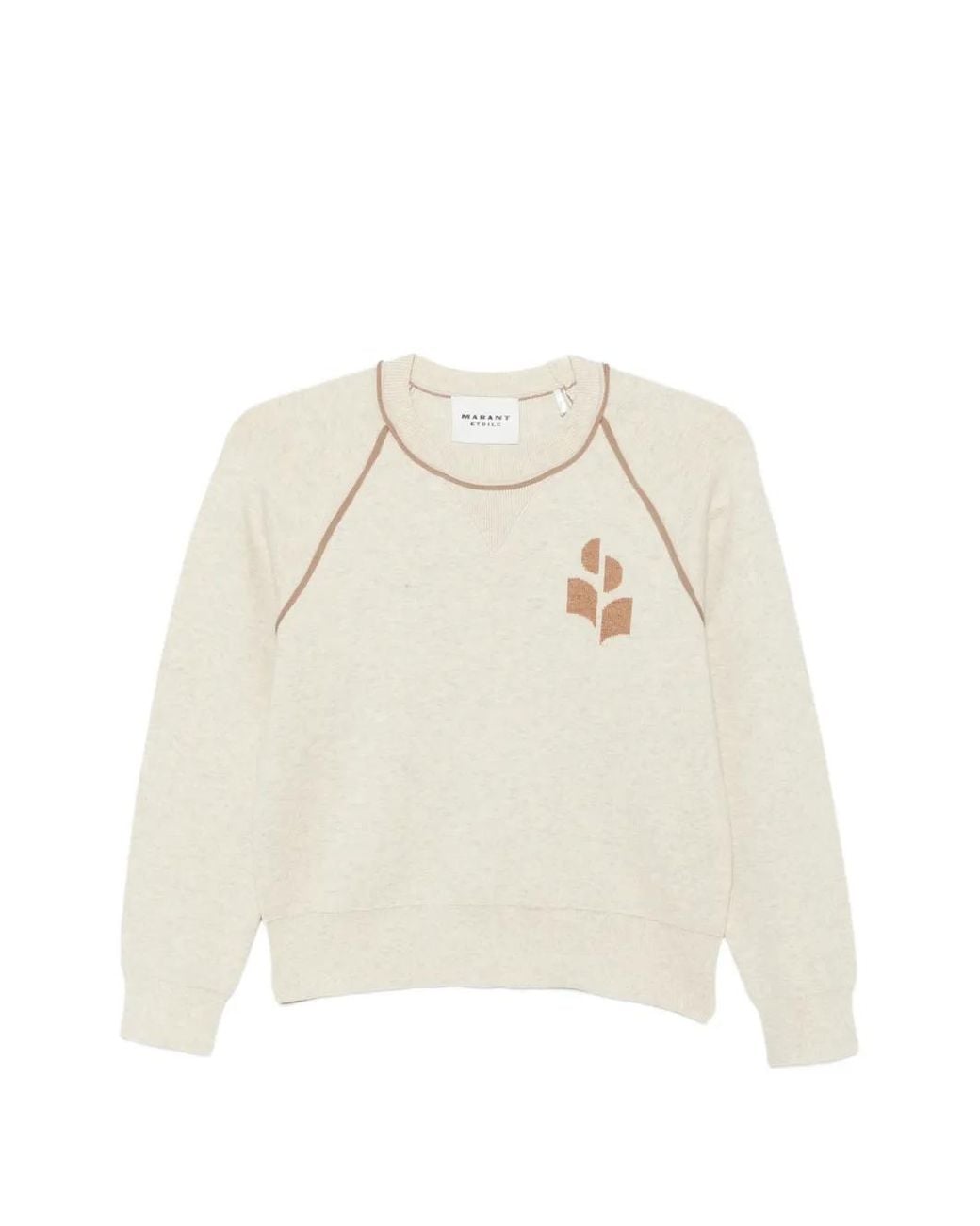 Isabel Marant White Loriby Logo-Patch Sweater