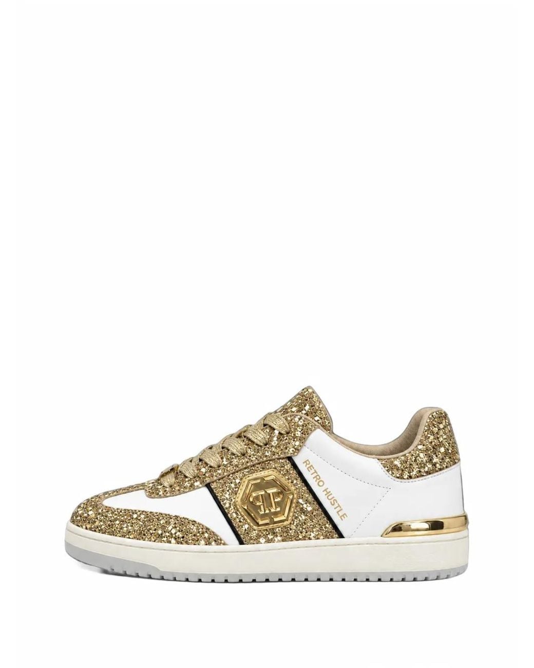 Philipp Plein Metallic Sneakers Retro Hustle Mix Glitter
