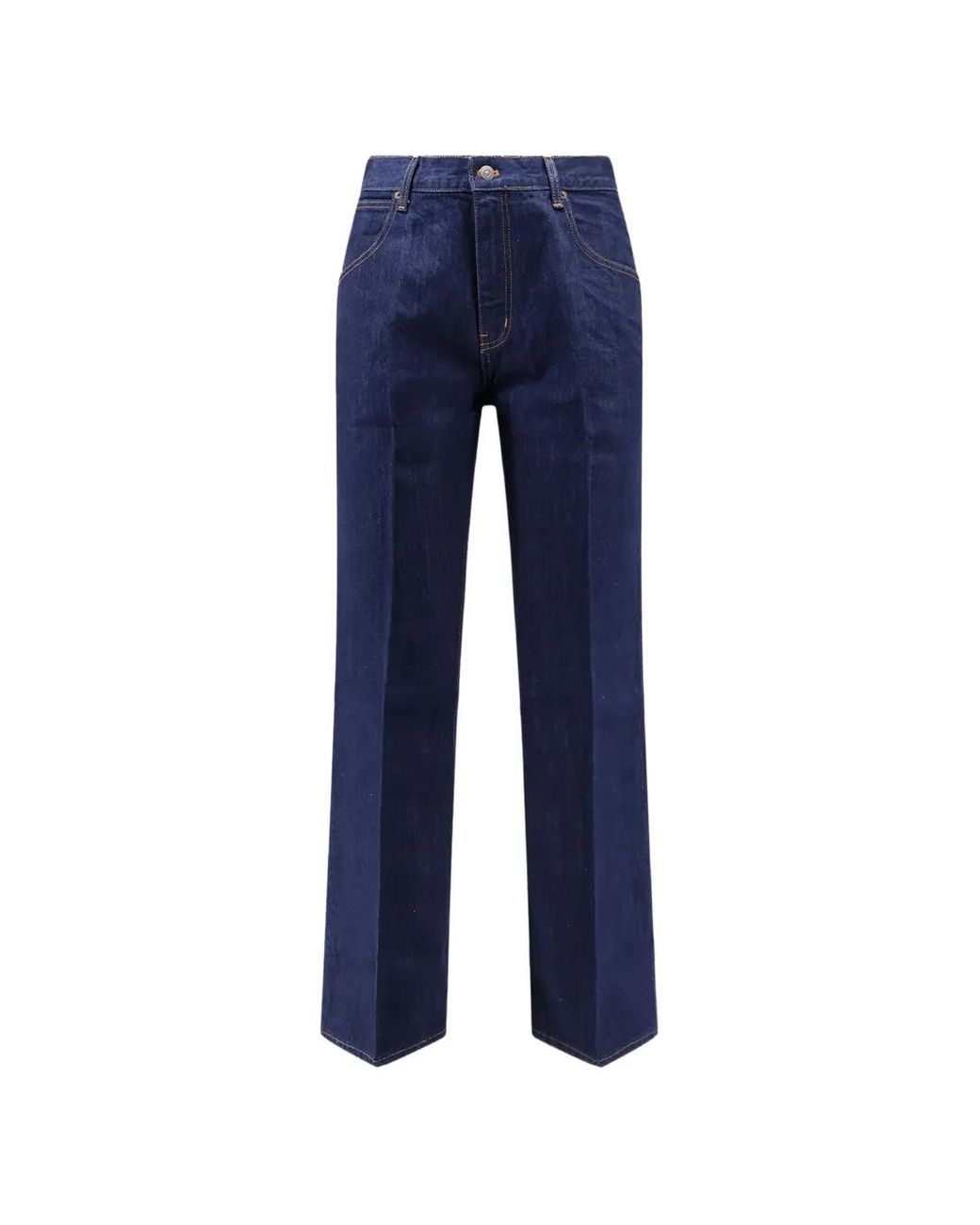 TONYWACK Blue Pressed-Crease Jeans for men
