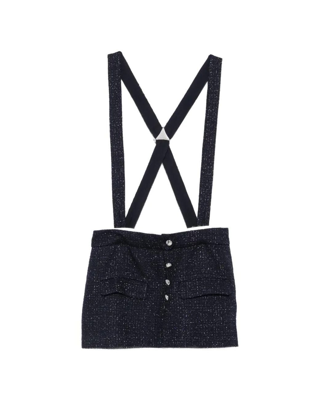 Maje Blue Contrast Tweed Shorts