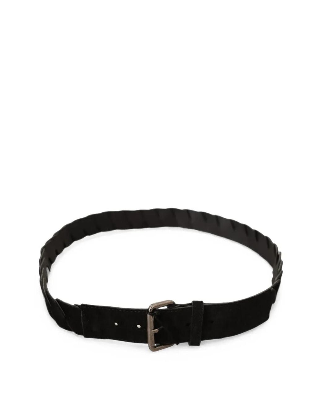Gianfranco Ferré Black Braided Suede Belt for men